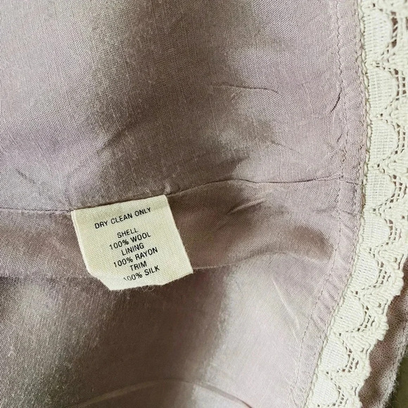 ANTHROPOLOGIE FLOREAT | Fruit Moon Embroidered Gray Wool/Silk Blend Dress Size 0 - Picture 8 of 8